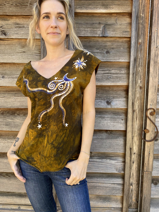 Faith Of A Mustard Seed - Organic Cotton 4 Panel Batik Top - Handmade Batik Dresses Batikwalla 