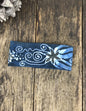Blue Sage Fold Over Headband - by Batikwalla Batikwalla by Victoria 