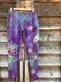 Purple Sunrise Moon and Stars Batik Leggings leggings batikwalla Large 