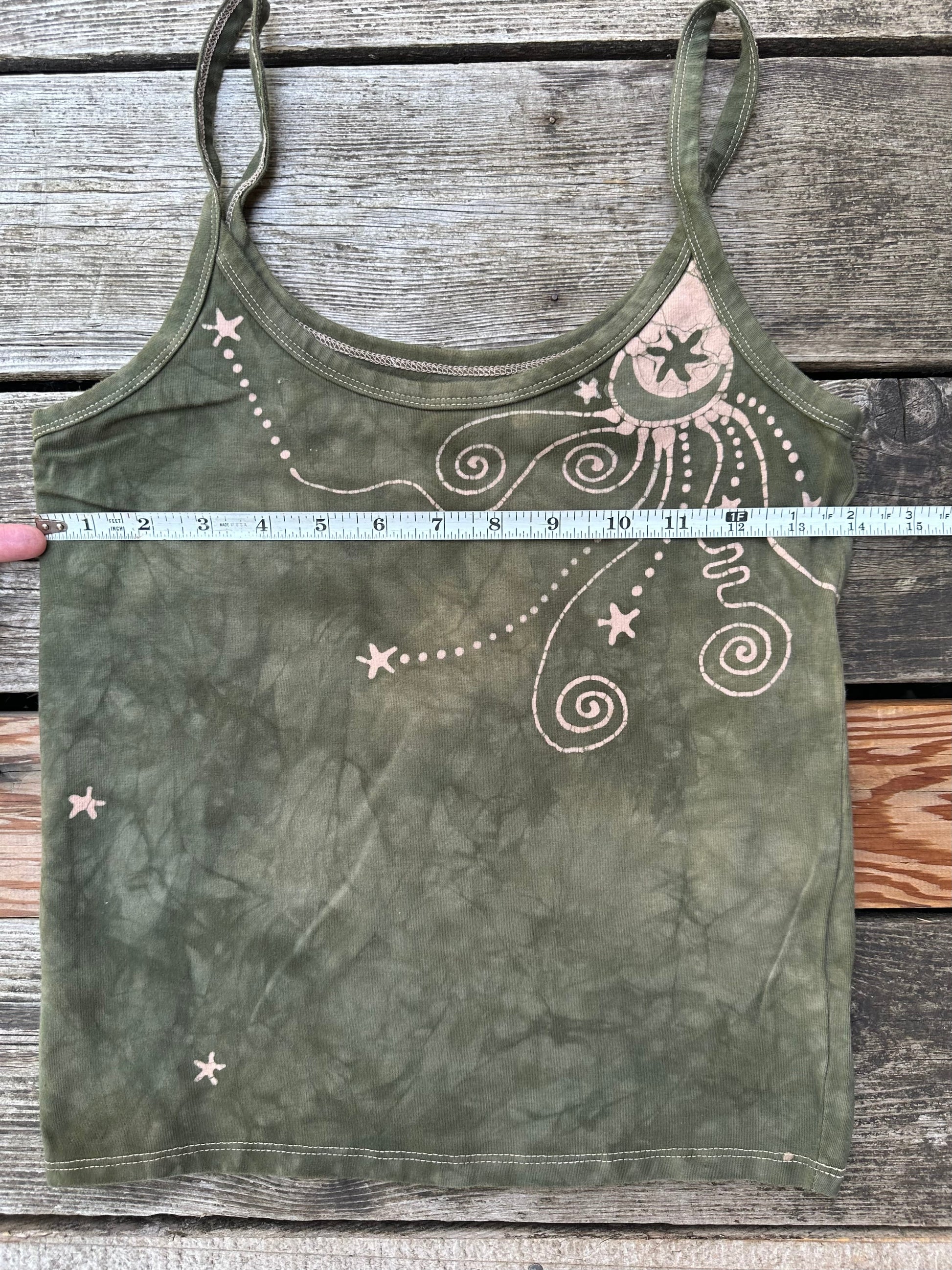 Sage Moon Hand Painted Batikwalla Tank Top Tops batikwalla Large 