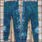 Teal and Purple Sun Star Batik Leggings - Batikwalla 
 - 7