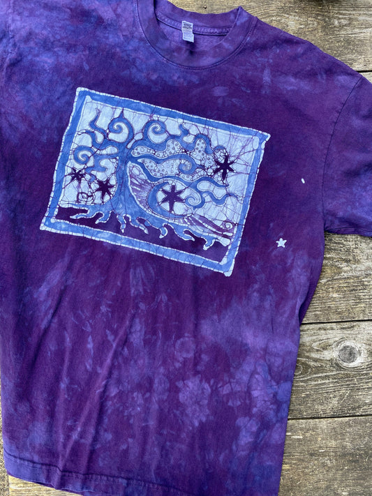 Oak Tree by The River Pure Cotton Batik T-shirt Tshirts batikwalla 