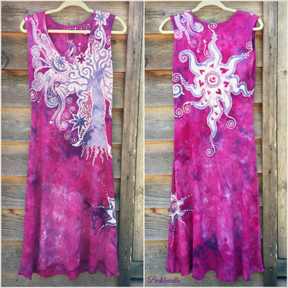 Orchid Forest Handmade Batik Dress - Batikwalla 
 - 6