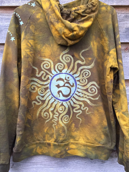Wild Moon In The Field of Possibilities Handmade Batik Hoodie - Women's Size 2X - Batikwalla 
 - 2